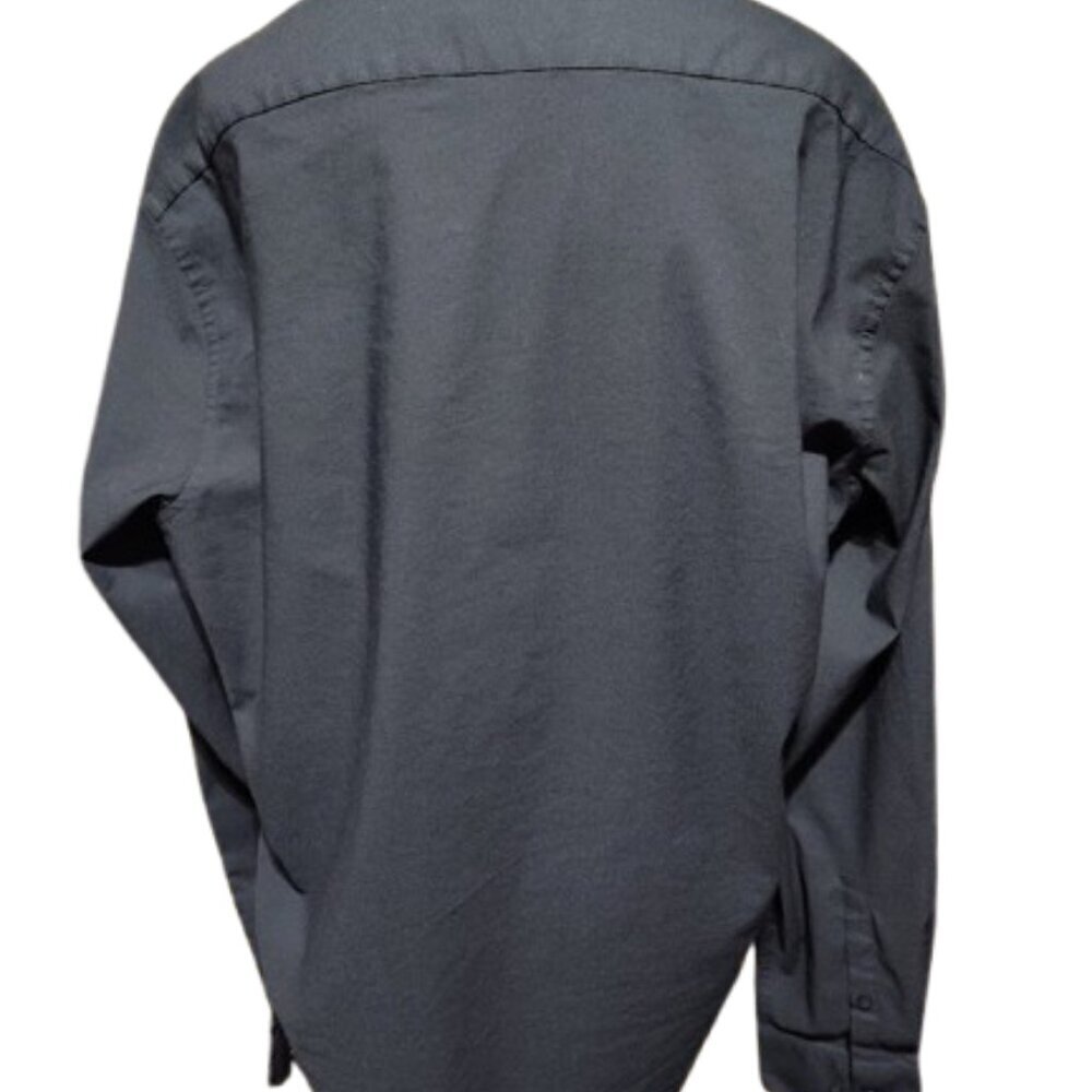 Calvin Klein Black Long Sleeve Dress Shirt Oeko Tex Extra Large Slim Fit - Picture 7 of 12